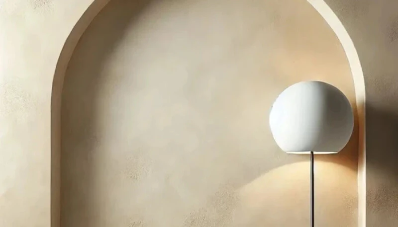 Limewash wall