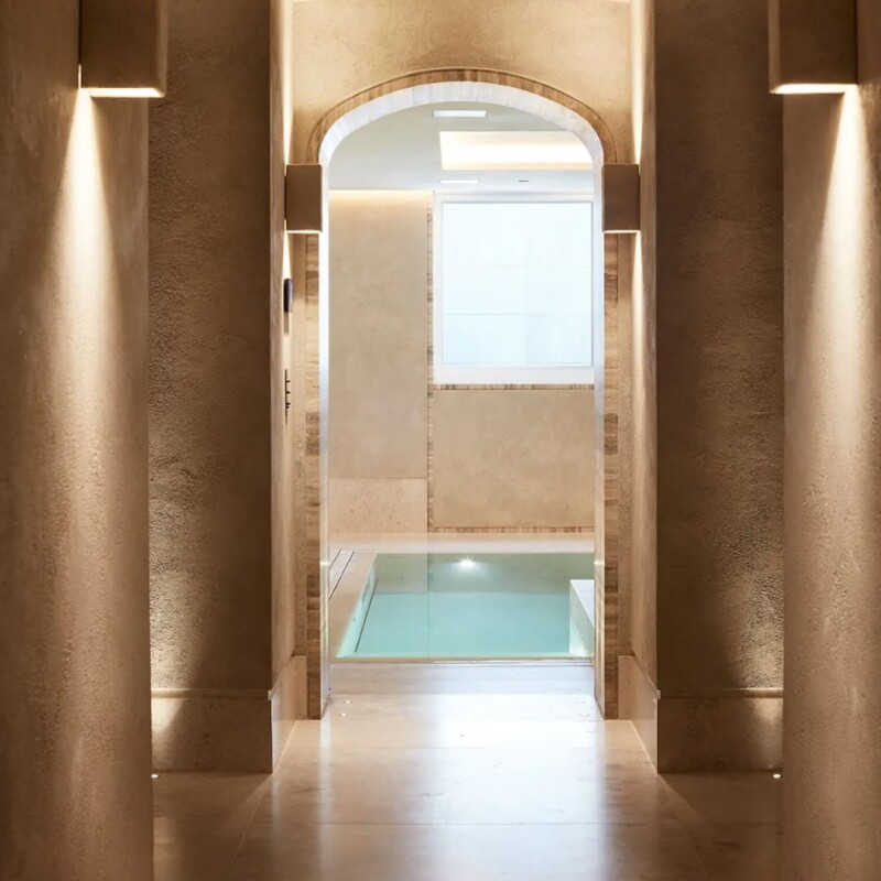 Microcement in a pool area